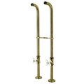 Kingston Brass Freestanding Supply Line with Stop Valve, Antique Brass CC266S3PX